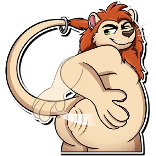 Telegram sticker 🍑 Micks the lion