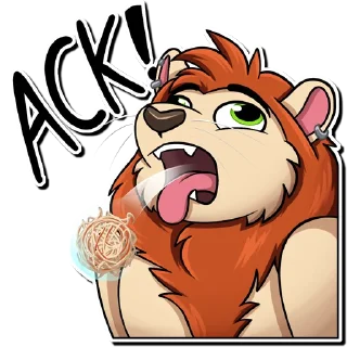 Telegram sticker 😷 Micks the lion