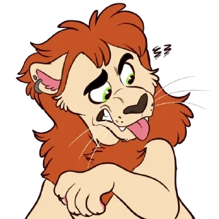 Telegram sticker 🤢 Micks the lion