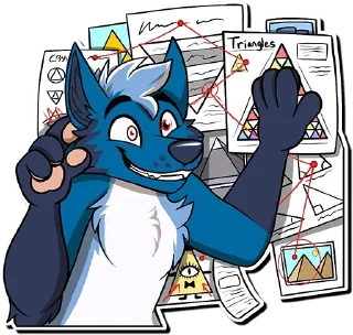 Telegram sticker 🔺 Clicky Coyote