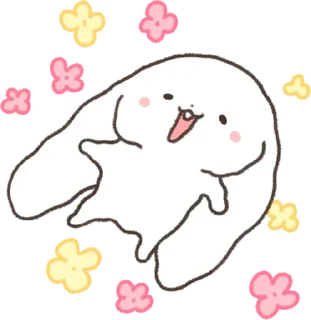Telegram sticker 💬 솔직한 망붕왕! 망상토끼 By @KakaoEmoticon