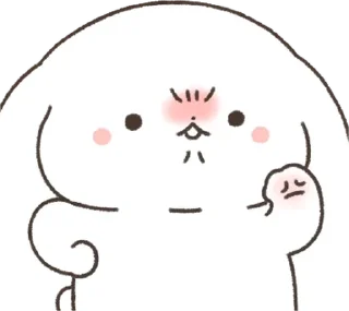 Telegram sticker 💬 솔직한 망붕왕! 망상토끼 By @KakaoEmoticon
