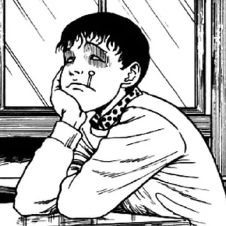 Telegram sticker 🌟 ༉‧₊˚.Junji Ito :: @fStikBot