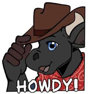 Telegram stiker 👋 Cow Gary - Calfurry