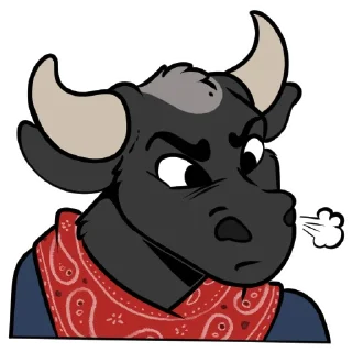 Telegram stiker 😤 Cow Gary - Calfurry