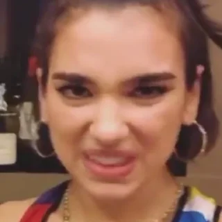 Telegram sticker 🤮 Dua Lipa Reacts by @DUALIPABR