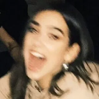 Telegram sticker 😲 Dua Lipa Reacts by @DUALIPABR