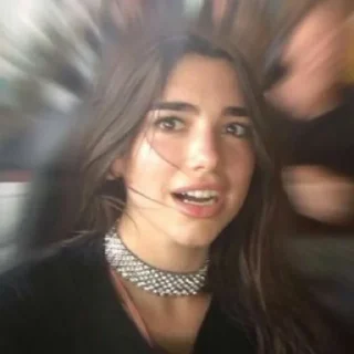 Telegram sticker 😧 Dua Lipa Reacts by @DUALIPABR