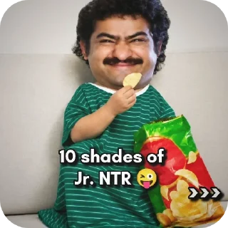 Telegram sticker 🙂 NTR memes by PATRICK