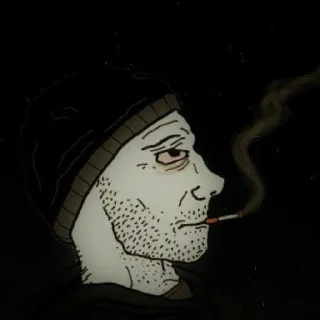 Телеграм стикер 🚬 Doomer Wojack 🚬 @Wickers