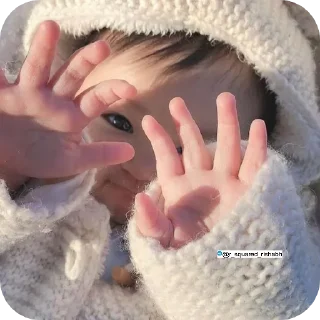 Telegram sticker ✋ Qt puchu baby @r_squared_rishabh
