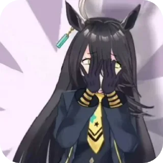 Sticker 🫣 Manhattan Cafe @umamusume_stickers