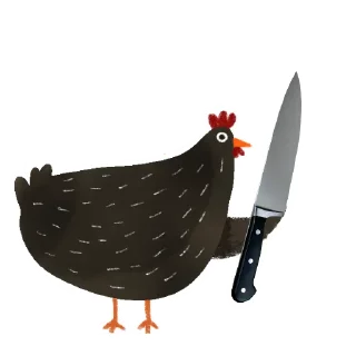 Video sticker 🔪 Чёрная курица | @rsvt_art