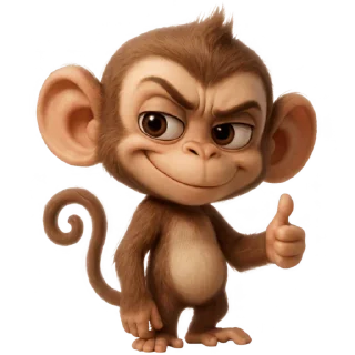 Telegram sticker 👍 Обезьянка @Nyasticks