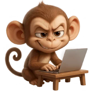 Telegram sticker 💻 Обезьянка @Nyasticks