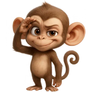 Telegram sticker 🫡 Обезьянка @Nyasticks