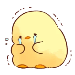Telegram sticker 😭 Soft and cute chick by @fStikBot