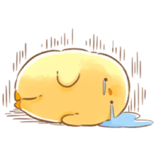Telegram sticker 😭 Soft and cute chick by @fStikBot