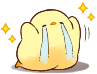 Telegram sticker 😭 Soft and cute chick by @fStikBot