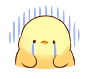 Telegram sticker 😭 Soft and cute chick by @fStikBot