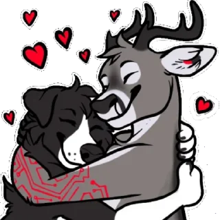 Telegram sticker 🤗 DestructoDeer by Casey