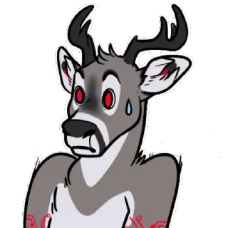 Telegram sticker 😯 DestructoDeer by Casey