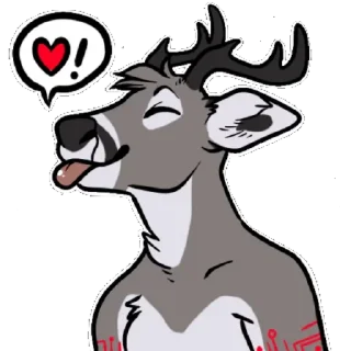 Telegram sticker ❤️ DestructoDeer by Casey