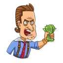 Telegram sticker 💵 Gordon Gekko