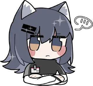 Telegram sticker 😒 Lappland & Texas | @Onishiki