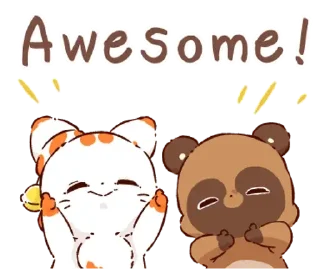 Video sticker 😊 TENKO and PONKICHI sticker vol. 1 ENG @kal_pc