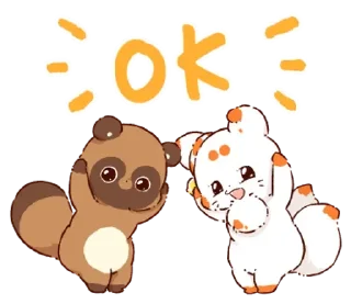 Sticker 😊 TENKO and PONKICHI sticker vol. 1 ENG @kal_pc