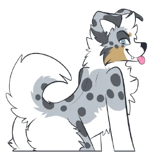 Telegram sticker 🍑 Australian Shepherd Stickers by Pulexart.com