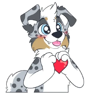 Telegram sticker ❤️ Australian Shepherd Stickers by Pulexart.com