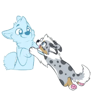 Telegram sticker 😝 Australian Shepherd Stickers by Pulexart.com