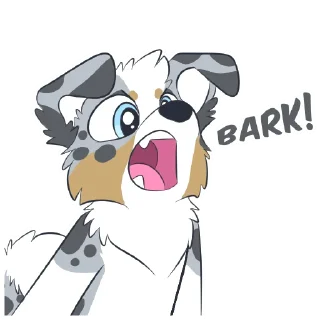 Телеграм стикер 🔊 Australian Shepherd Stickers by Pulexart.com