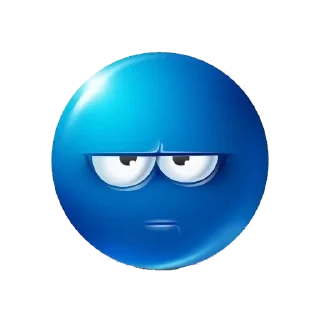 Video sticker 😐 Blue emoji
