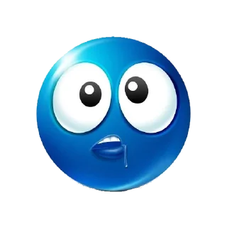Video sticker 🤤 Blue emoji