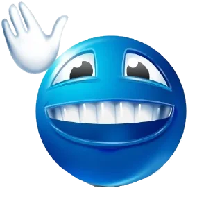 Telegram sticker 🤗 Blue emoji