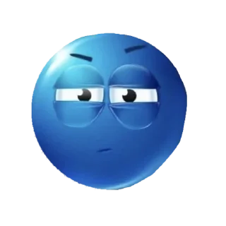 Video sticker 🤨 Blue emoji