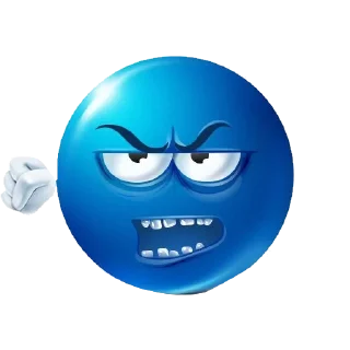 Telegram sticker 🤬 Blue emoji