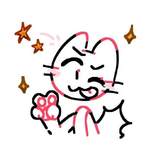 Telegram sticker ⭐ cattt ! ! ! ! ;  [ cr: @gl_itter ] original pack!