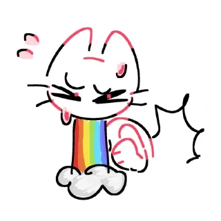 Video sticker 🌈 cattt ! ! ! ! ;  [ cr: @gl_itter ] original pack!