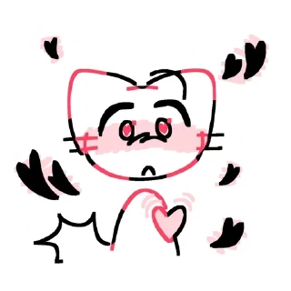 Telegram sticker 💓 cattt ! ! ! ! ;  [ cr: @gl_itter ] original pack!