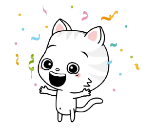 Telegram sticker 🥳 волшебный кот (даун) :: @fStikBot