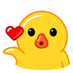 Telegram sticker ❤️ Duck