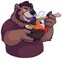 Телеграм стикер 🍜 Björn The Bear