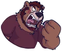 Телеграм стикер 😡 Björn The Bear