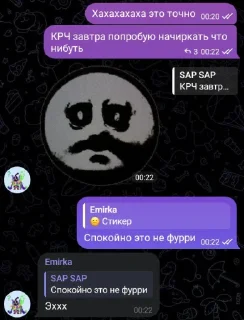 Telegram sticker 🤩 Лютый чат NUSKULL @TgEmodziBot