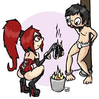 Телеграм стикер 😕 SlaveBoy @stickersb2b