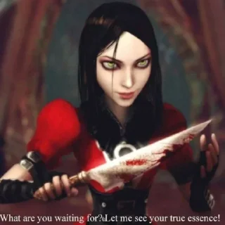 Telegram sticker 🔪 Alice Liddell || @Alice_Iiddell